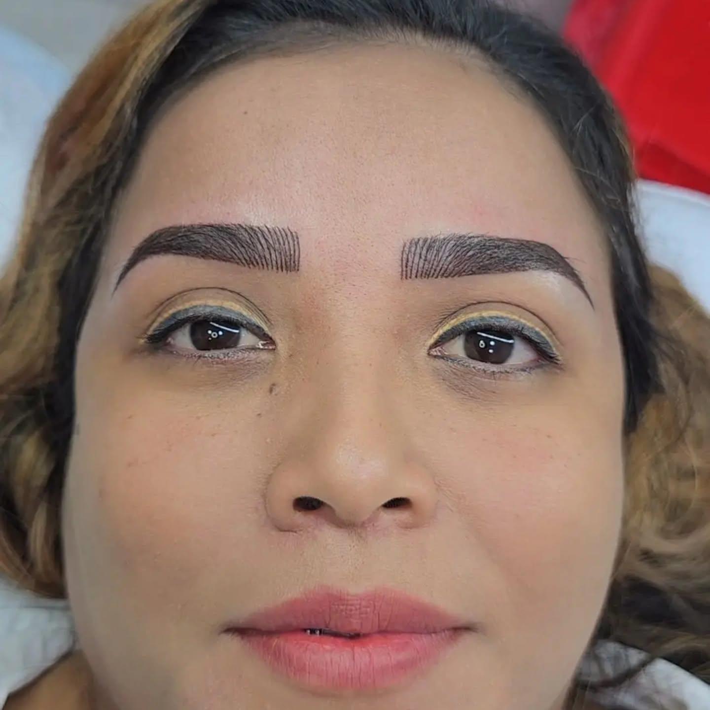Resultado de cejas en técnica mixta